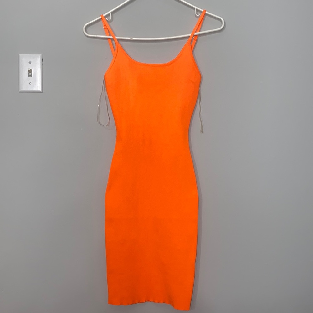 Neon orange dress